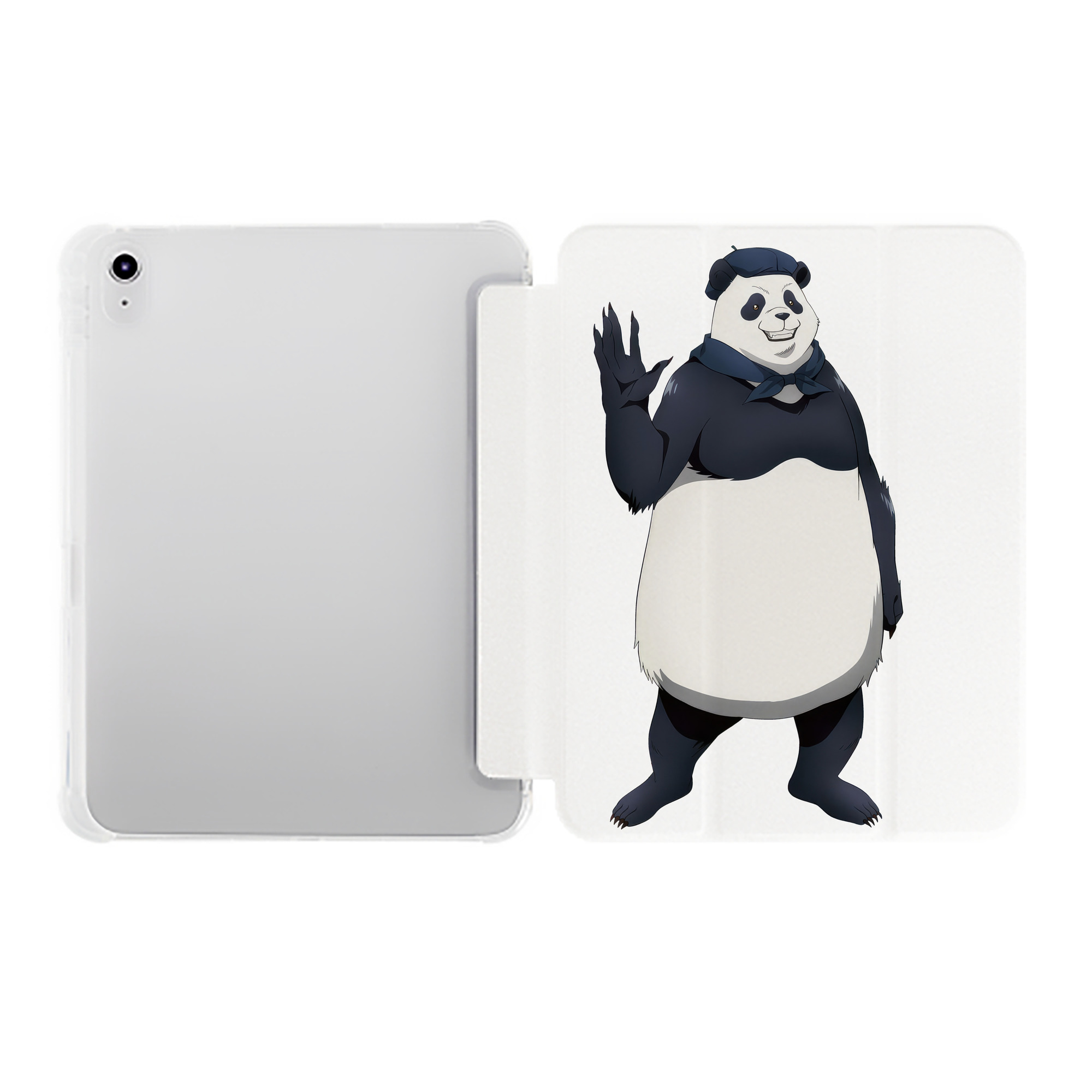 （画像用） 呪術廻戦 Jujutsu Kaisen IPad ケース ペン収納付き 三つ折りスタンド PUレザー×シリコン 対応機種9.5/10.5/10.9インチ